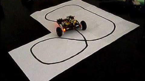 Asuro robot follows a line