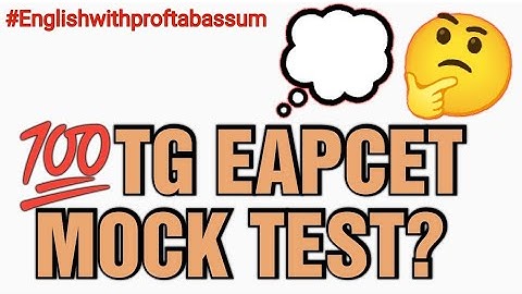 TG EAPCET 2025 💯MOCK TEST GUIDE /CBT TIMER ⏲️ #tgeapcet