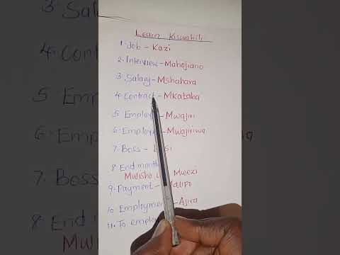 Basic Swahili For Beginners