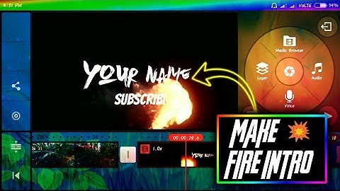 (fire💥intro) How to make a animation intro on android(kinemaster)/ make 2d fire intro in mobile