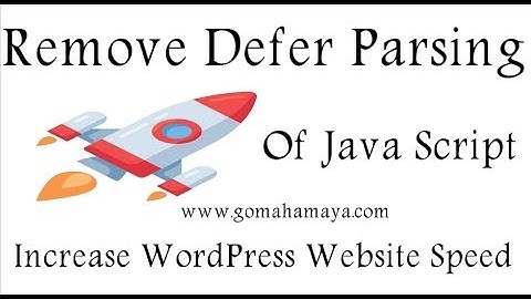 Remove Defer Parsing Of Java Script WordPress