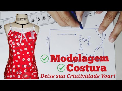 📐✏️✂️Aprenda fácil modelar e costurar - Blusa baby doll adulto #facil #costuraparainiciante #gratis