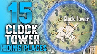 FREE FIRE CLOCK TOWER HIDDEN PLACES | TOP 15 HIDING PLACES IN CLOCK TOWER - FREE FIRE RANK PUSH TIPS screenshot 5