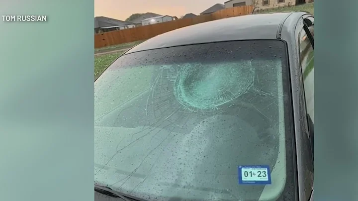 Large hailstones damages cars, property in Salado