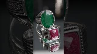 Celebrity Italian Chains Has The Best Priced Natural Emerald & Ruby Ring You Can Buy @ItaliaChains #shorts Wealth