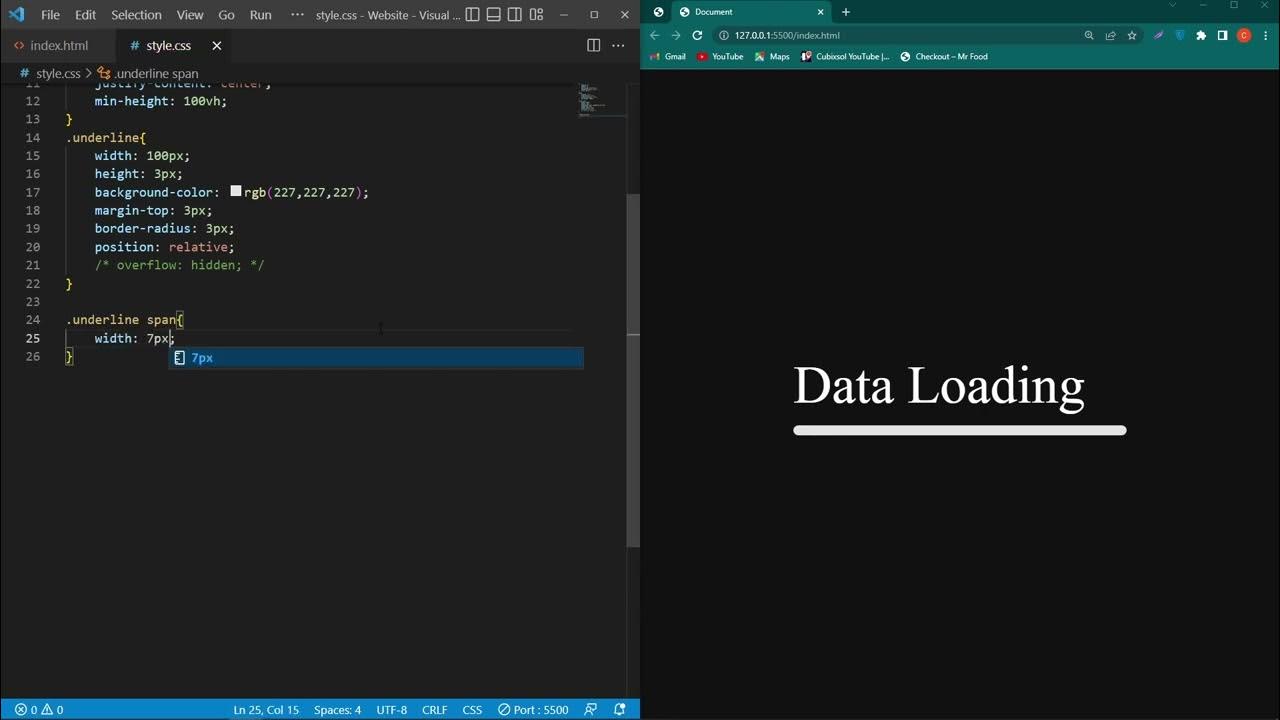 Underline Animation in HTML and CSS - YouTube