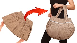 How to sew a stylish bag out of an old skirt!