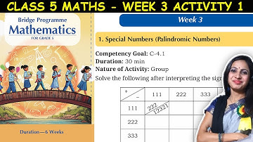 Class 5 Maths Bridge Program Course | Activity 1 for Week 3 | 5th Class  Maths New NCERT Book