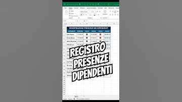 Realizza un registro delle presenze dei dipendenti con Excel 365 @planetexcel