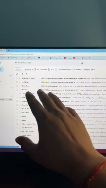 How to delete unwanted emails |Gmail Trick Part - 1 | #Gmail #shorts #shortcuts