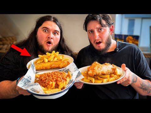 Americans try REAL UK Fish and Chips….