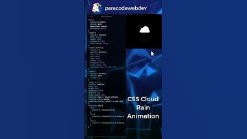 Professional CSS Cloud Rain Animation Tutorial