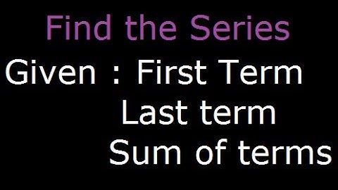 Find Arithmetical Sequence - Given first term, last term and sum
