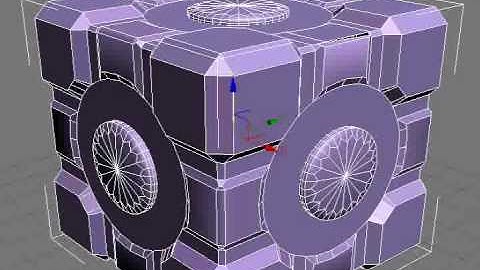 Companion Cube Modelling Timelapse