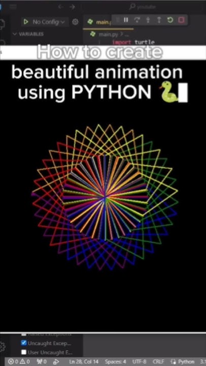 Tutor how to create beautiful animation using PYTHON 🐍 #coding #python ...