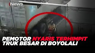 Detik-detik Pemotor Nyaris Terhimpit Truk di Boyolali, Jateng - iNews Sore 30/05