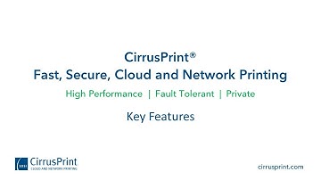 Key Features of CirrusPrint v3
