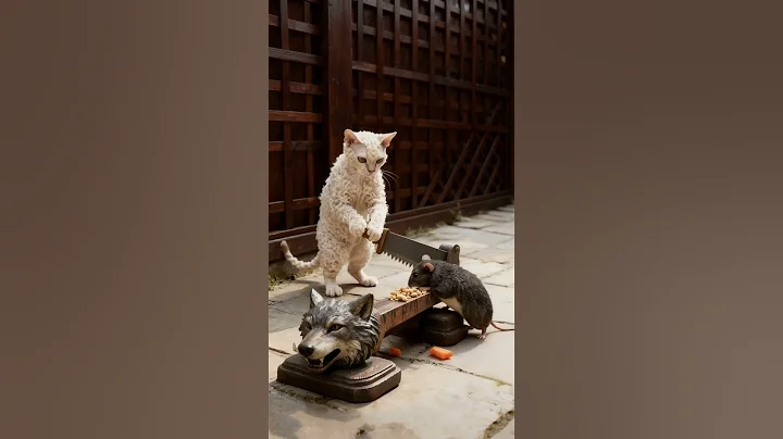 Watch the video about A Persian cat waits for a mouse to come up and eat nuts. What's the outcome? #cat #mouse #shorts