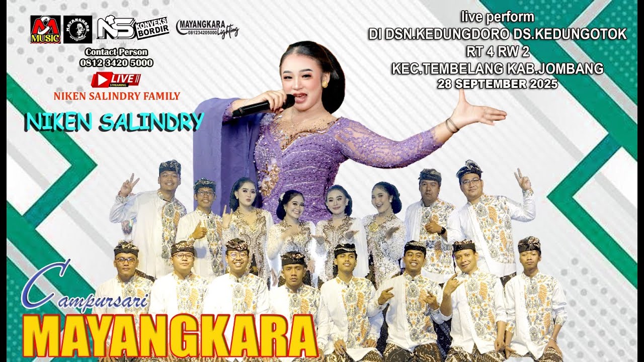LIVE CAMPURSARI MAYANGKARA NIKEN SALINDRY || DI KEDUNGDORO - TEMBELANG - KAB-JOMBANG  28 SEP 2025