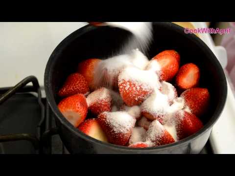 How to Strawberry Sauce (Great sauce for cheesecake, funnel cake) - CookwithApril