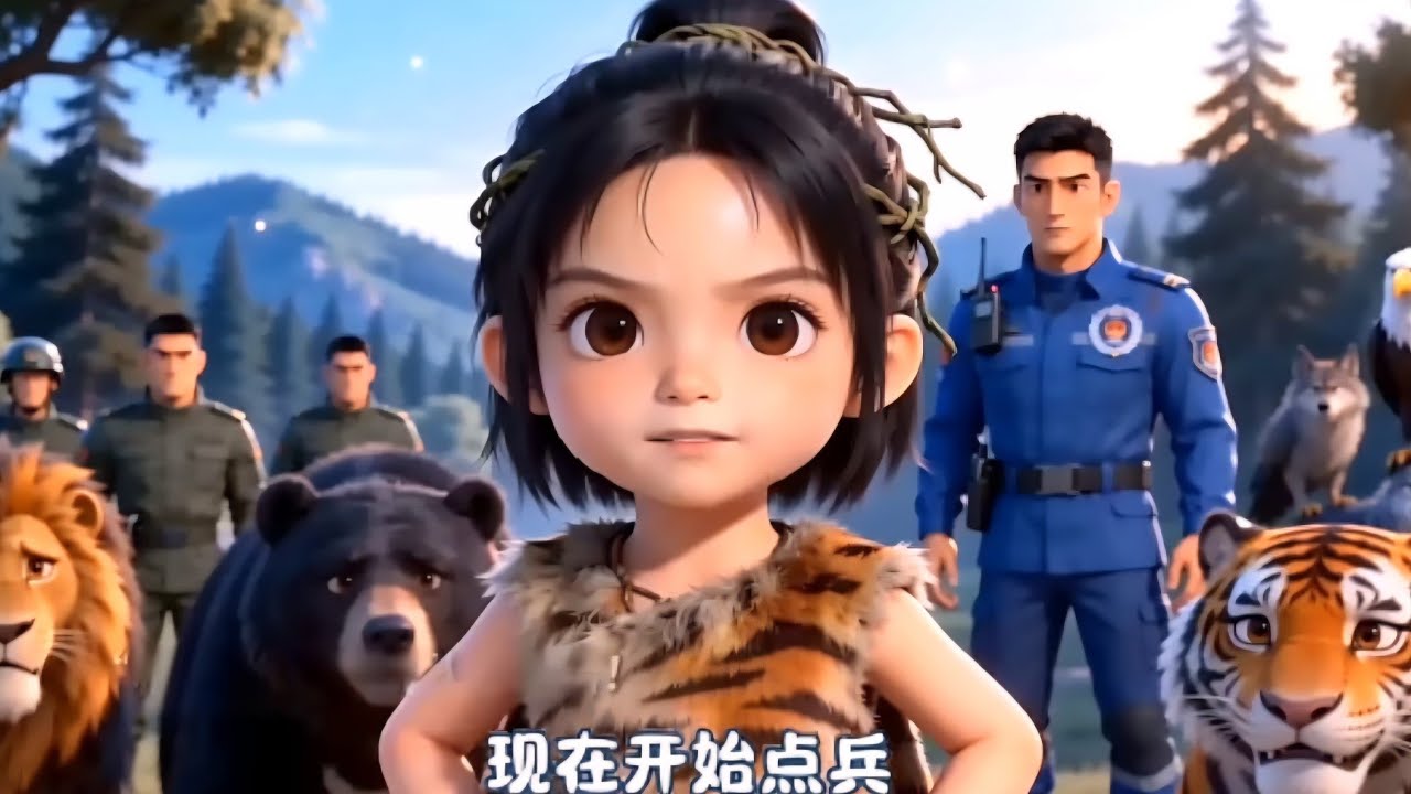 《小小萌娃三岁半,骑着熊猫找爸》第1-10集｜末世御兽师穿成了六十年代深山里的“小野人” #动画推荐 #ai动漫