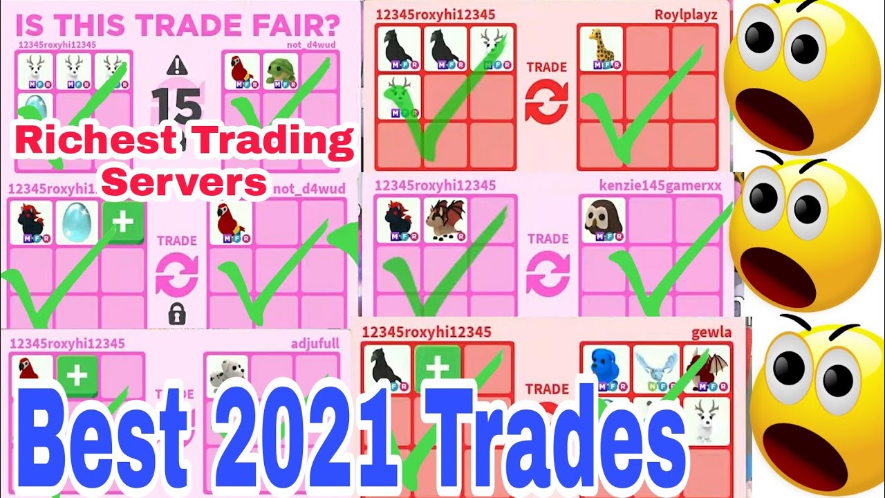 Best Mega Trades 2021 In Richest Adopt Me Trading Servers 