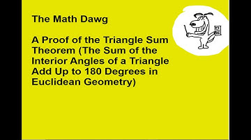 Proof of the Triangle Sum Theorem in Euclidean Geometry
