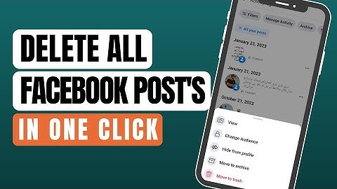 How to Delete All Facebook Posts At Once (2023)