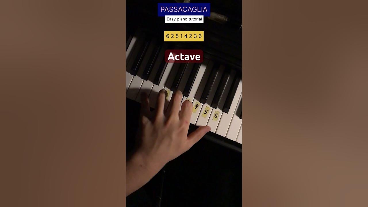 Passacaglia easy piano tutorial #piano #pianolessons #tutorial  #pianotutorial #passacaglia