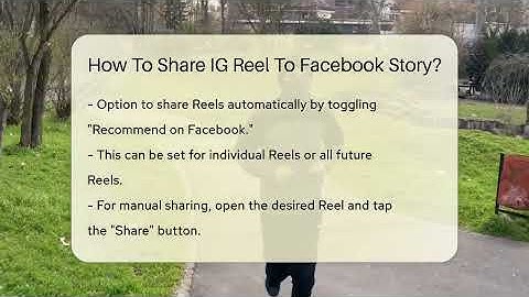 How To Share IG Reel To Facebook Story? - Everyday-Networking