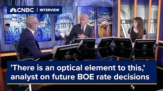 'There is an optical element to this,' analyst says on future BOE rate decisions