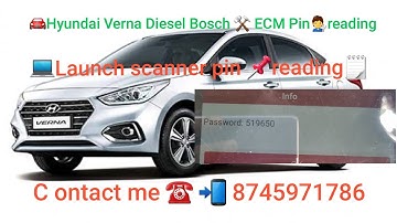 Launch scanner Hyundai Varna pin calculator