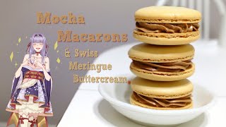 Mocha Macarons & Swiss Meringue Buttercream