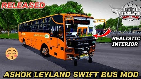RELEASED NEW ASHOK LEYLAND KSRTC SWIFT BUS MOD BUS SIMULATOR INDONESIA💥#bussidmod
