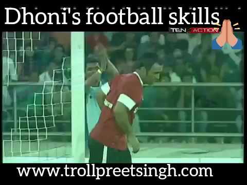 Virat teams up with Dhoni in a skilful goal