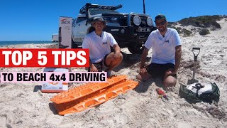 TOP 5 TIPS TO BEACH DRIVING | BEGINNERS SECRETS TO NOT GETTING BOGGED 4WD  EP10