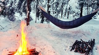 Winter Camping in a Hammock