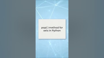 pop( ) method for sets in Python #pythonshot #python3 #coding #shortvideo #shorts #code #set #code