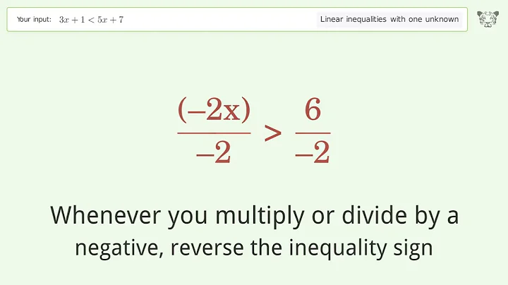 Solving Linear Inequalities: 3x+1 is Smaller Than 5x+7