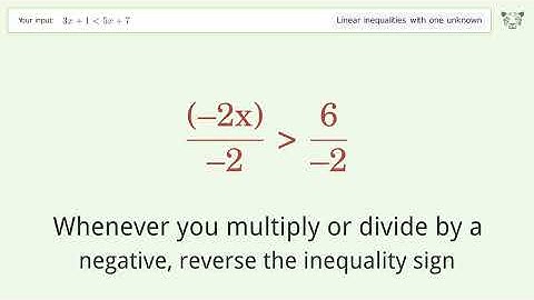 Solving Linear Inequalities: 3x+1 is Smaller Than 5x+7