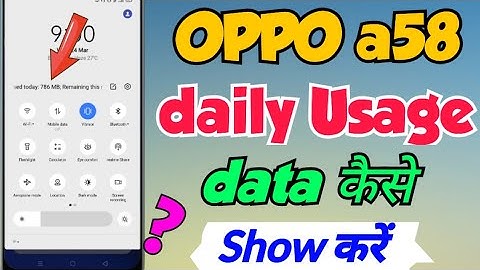 OPPO a58 me Used data kaise Show Kare | how to show usage data Setting in oppo a58 | OPPO a58 usage