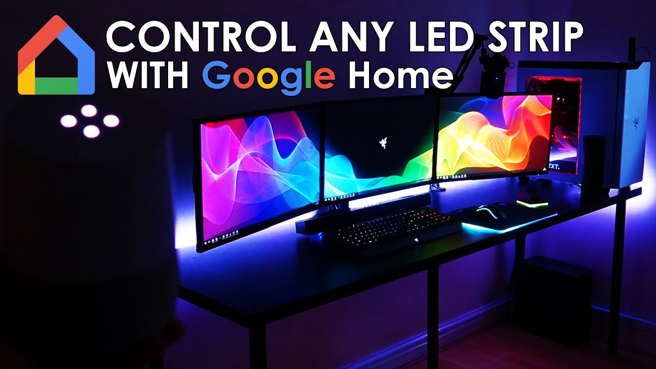 Control Any Led Light Strip With Google Home Or Google Home Mini Google Assistant Youtube