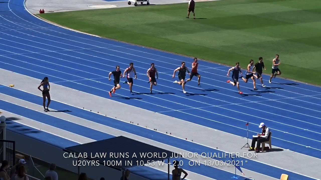 100m U20yrs Men Final, 2021 QLD Athletics Championships, QSAC, Brisbane 13/03/2021