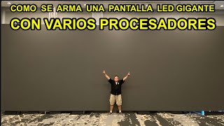 Como conectar varios procesadores de video para formar una pantalla gigante.