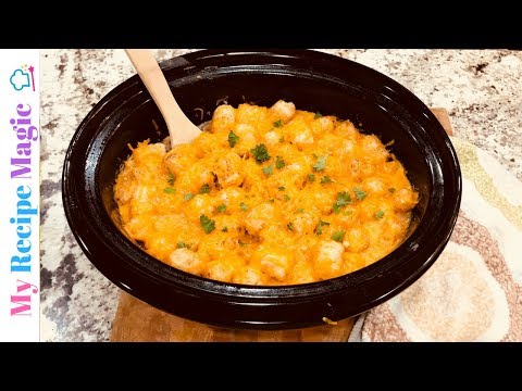 Crock Pot Bacon Cheeseburger Tater Tot Casserole