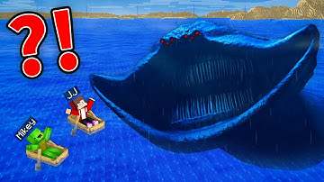 JJ and Mikey vs El Gran Maja SEA MONSTER Survive Battle in Minecraft - Maizen