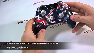 "Australian Flag Patriot" Xbox ONE Custom Controller Vintage with Chrome Button Set by Gimika.com
