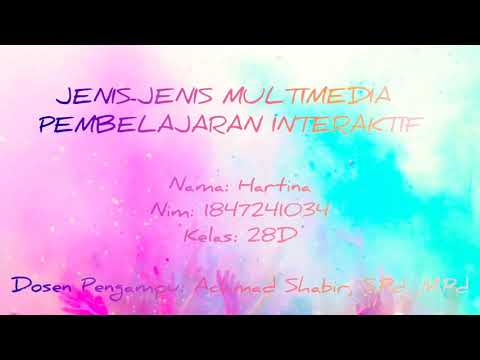 Jenis-jenis multimedia pembelajaran interaktif