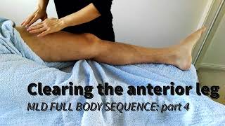 MLD full body sequence: 4 inguinal nodes & anterior leg