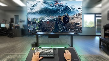 Ultimate Couch PC Gaming Setup  - 100-Inch Gaming TV!